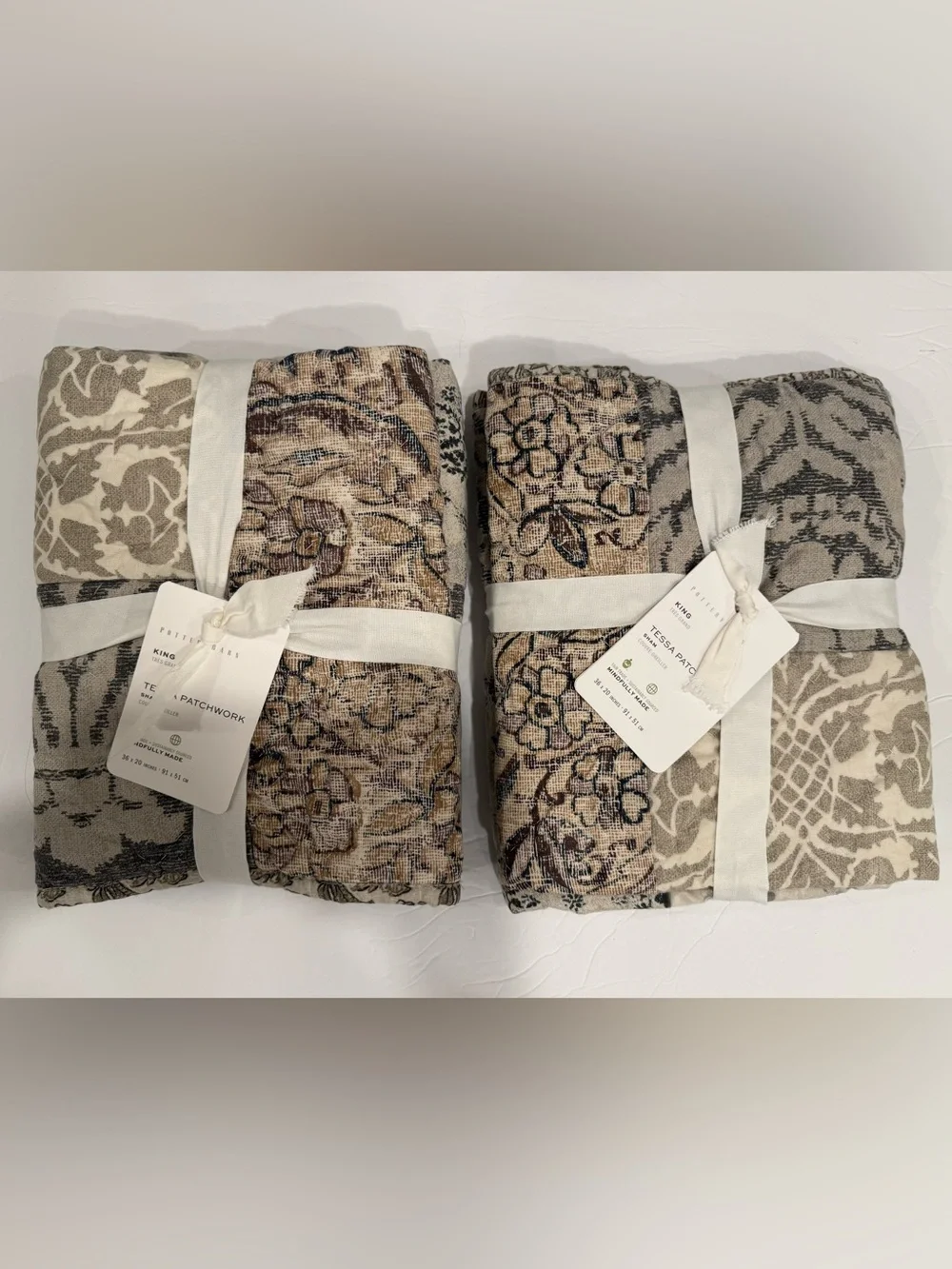 NWT‼️Set/2 Pottery Barn Tessa Quilted King Shams